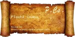 Plechl Csaba névjegykártya